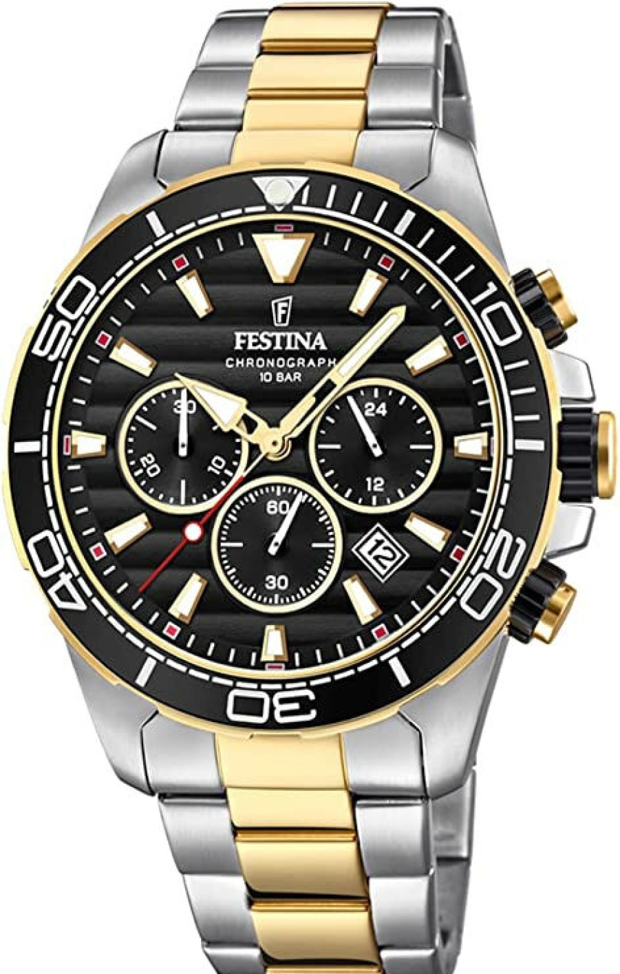 Festina Festina Herren Chronograph Quarz Uhr Mit Edelstahl Armband F20363/3 | Chronographen