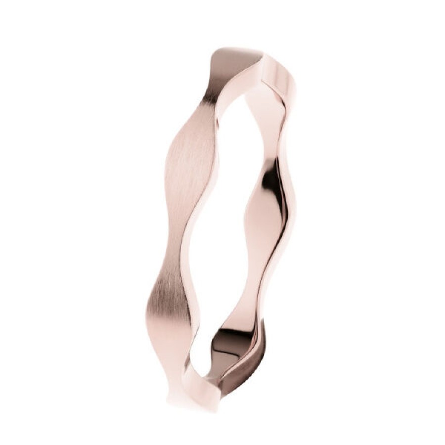 Ernstes Design Ernstes Design Damen Wellenring Grose 57 Rosegold R570-57 | Ringe