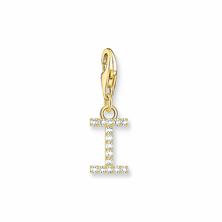 Thomas Sabo Thomas Sabo Damen Zirkonia Charm Buchstabe I Gelbgold 1972-414-14 | Charms & Anhanger