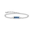 Thomas Sabo Thomas Sabo Damen Armband Mit Blauem Zirkonia Charm 19Cm Silber A2018-166-1-L19V | Armbander