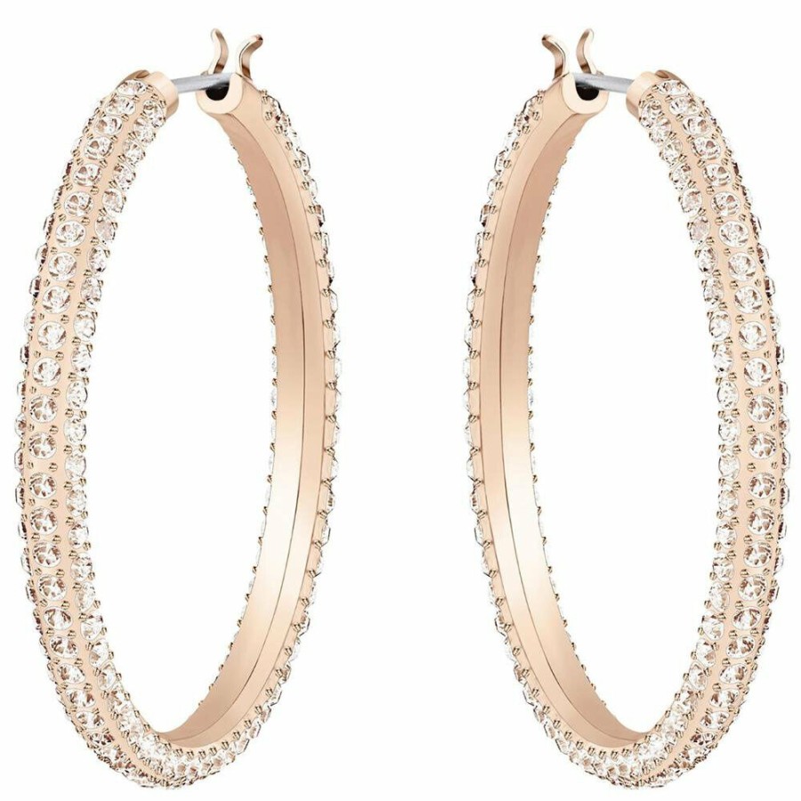 Swarovski Swarovski Damen Stone Creolen Rosegold 5633851 | Ohrringe