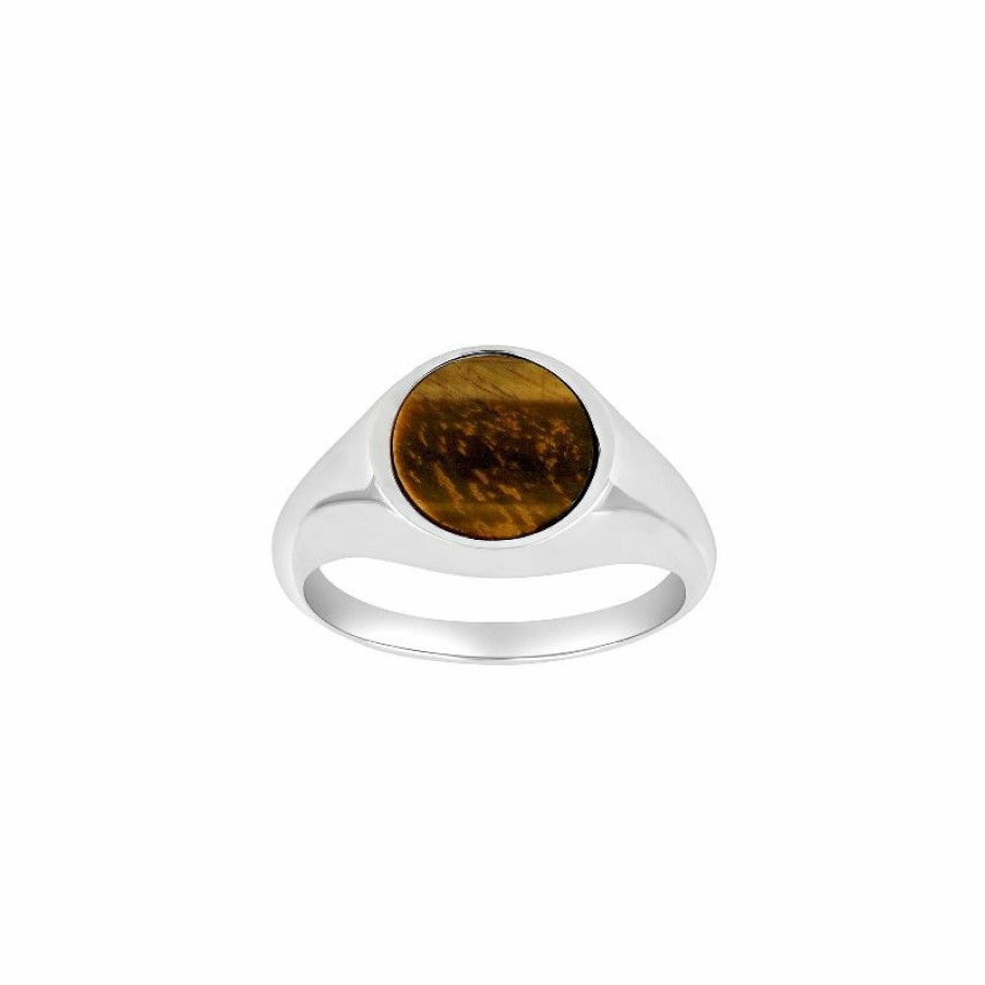 Son of Noa Son Of Noa Damen Ring Mit Gelbem Tigerauge Grose 60 Silber 167 006_60 | Ringe