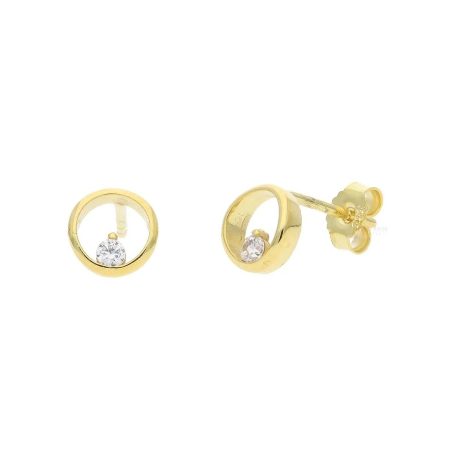 White Sense White Sense Damen Ring Ohrstecker Mit Zirkonia Gold 4.31.3.314 | Ohrringe