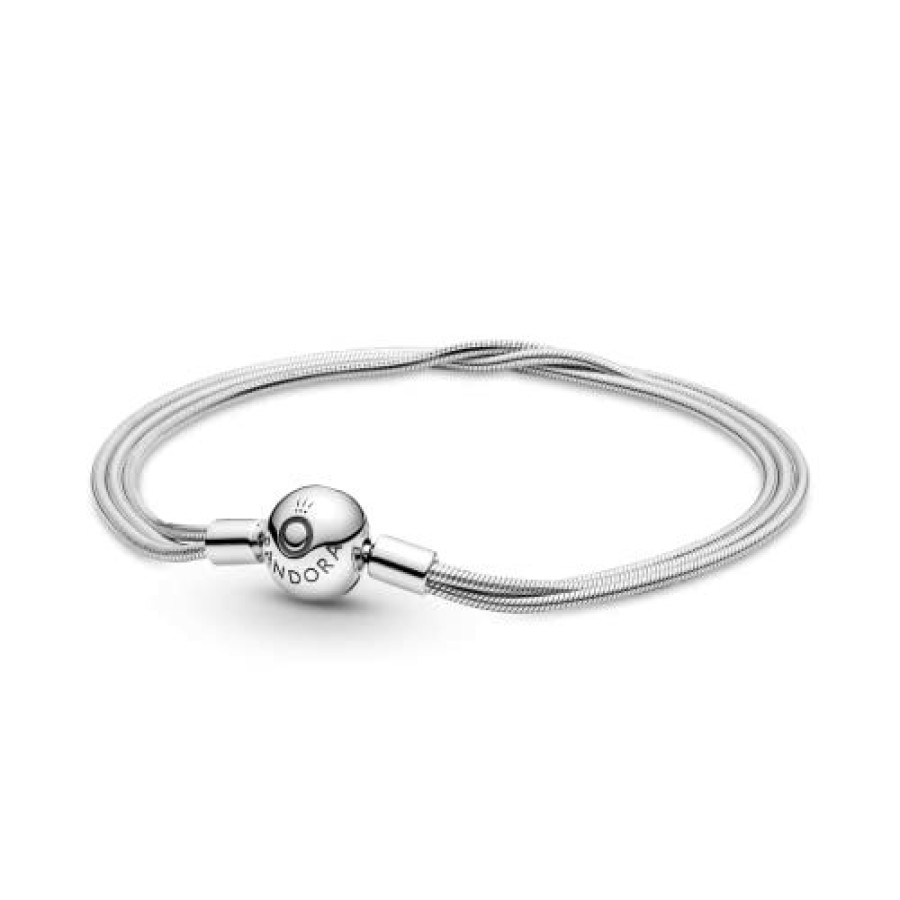 Pandora Pandora Damen-Armband Silber Multi-Schlangenkette 599338C00 | Halsketten