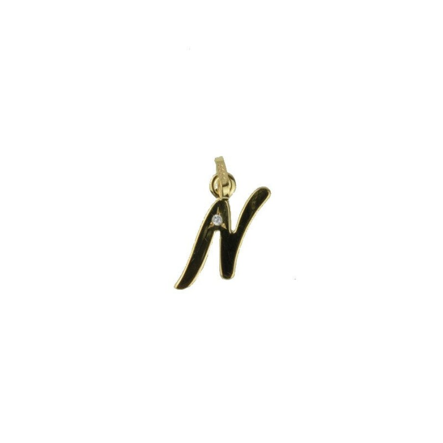 Dein-Juwelier Kollektion Damen Anhanger Buchstabe N Gold 803.1093.1 | Charms & Anhanger