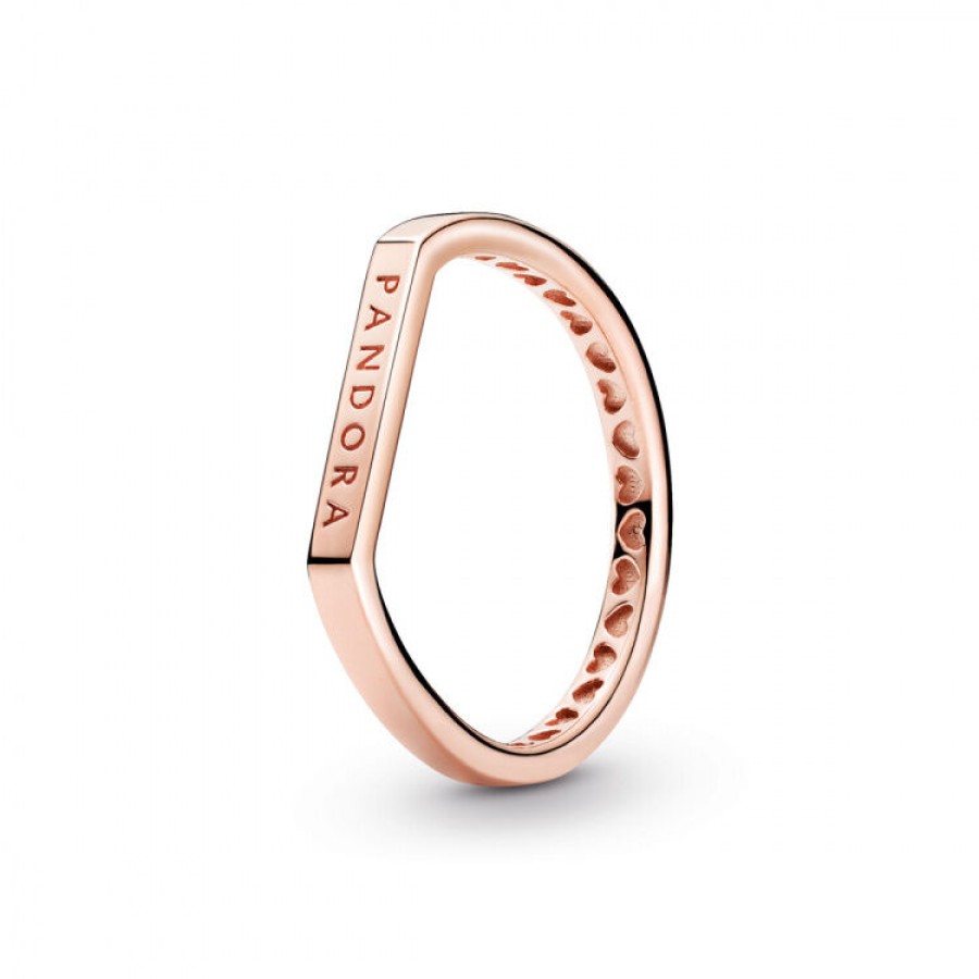 Pandora Pandora Damen Stacking Ring Mit Logo Grose 52 Rosegold 189048C00-52 | Ringe