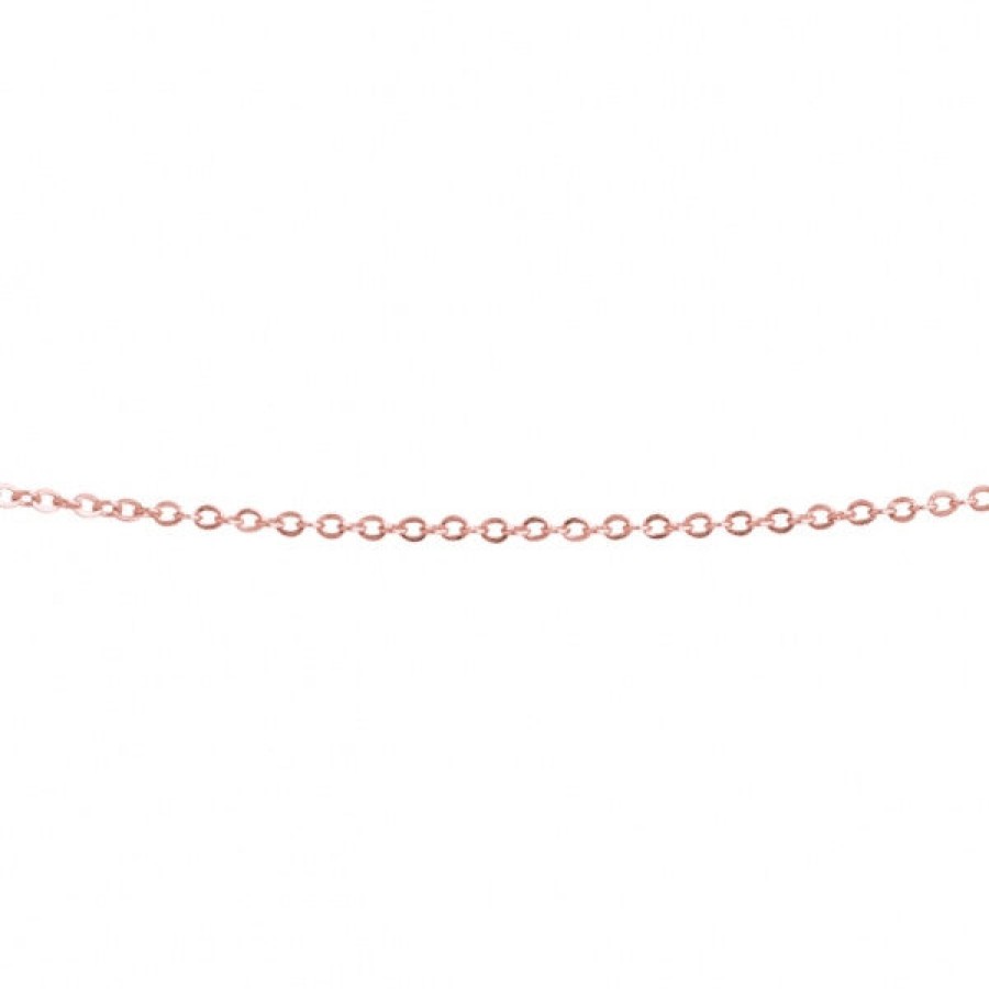 Ernstes Design Ernstes Design Damen Halskette Spiegelankerkette 42Cm Rosegold Ak18.42 | Halsketten