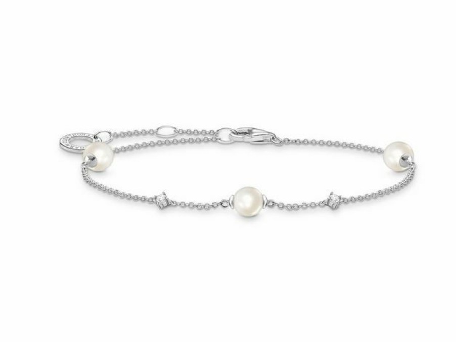 Thomas Sabo Thomas Sabo Damen Armband Mit Perlen Und Zirkonia 19Cm Silber Sch150336 | Armbander