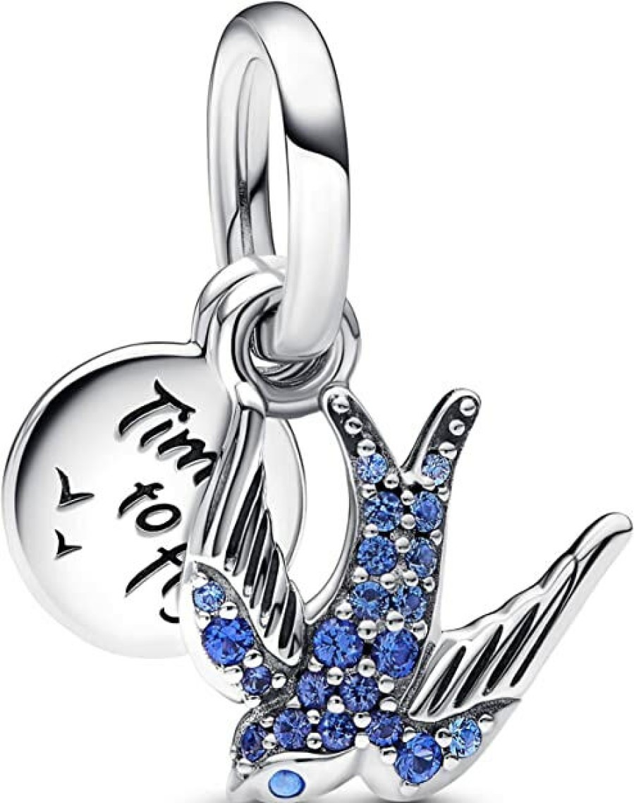 Pandora Pandora Moments Damen Charm Anhanger Vogel Zirkonia Silber 792570C01 | Charms & Anhanger