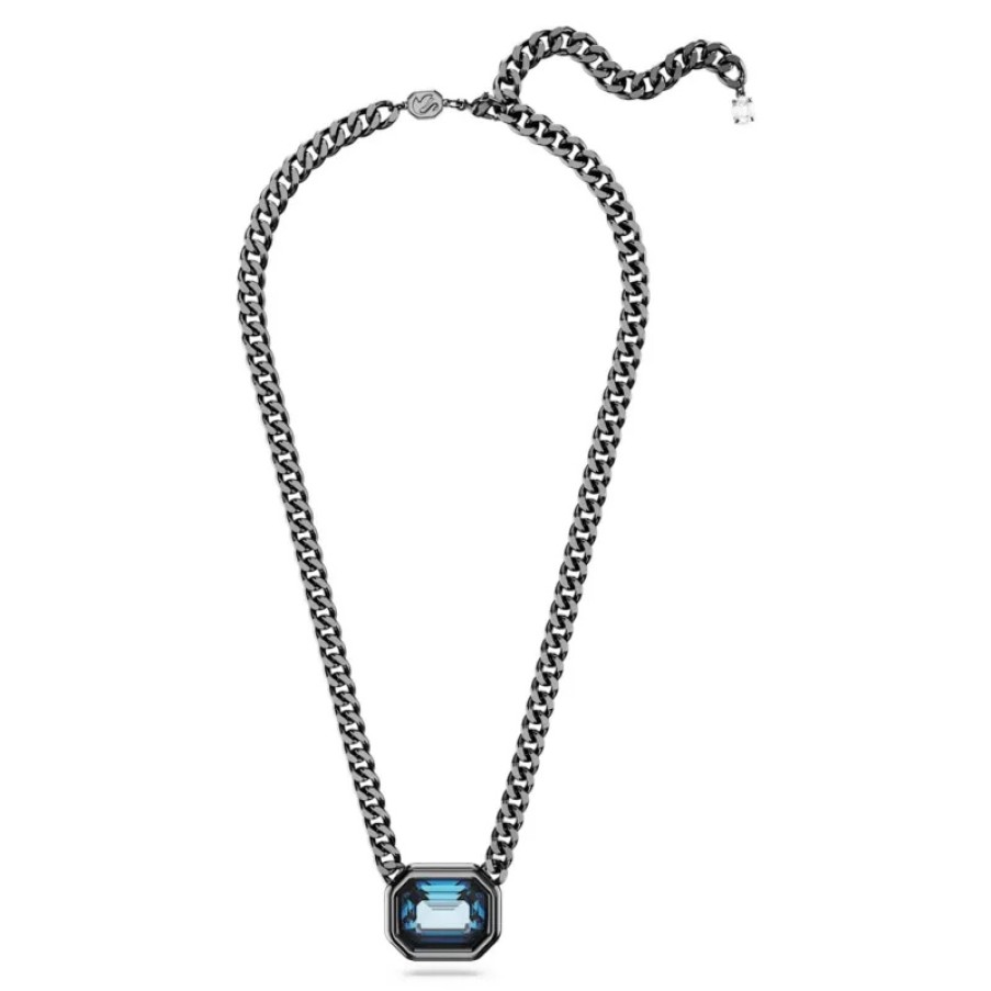 Swarovski Swarovski Damen Halskette Millenia Mit Blauem Swarovski Stein Grau 5671582 | Halsketten