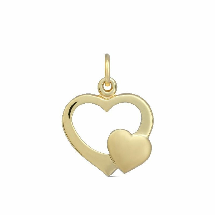 Dein-Juwelier Kollektion Damen Anhanger Herzen O13.5Mm Gold 802.1013 | Charms & Anhanger