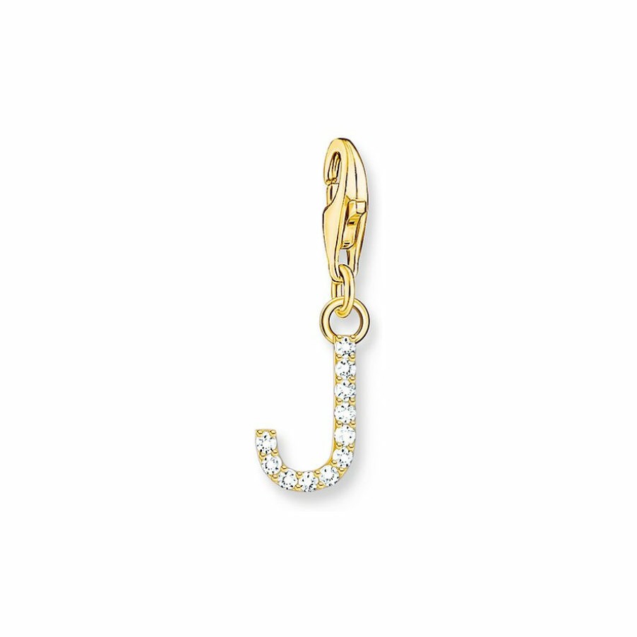 Thomas Sabo Thomas Sabo Damen Zirkonia Charm Buchstabe J Gelbgold 1973-414-14 | Charms & Anhanger