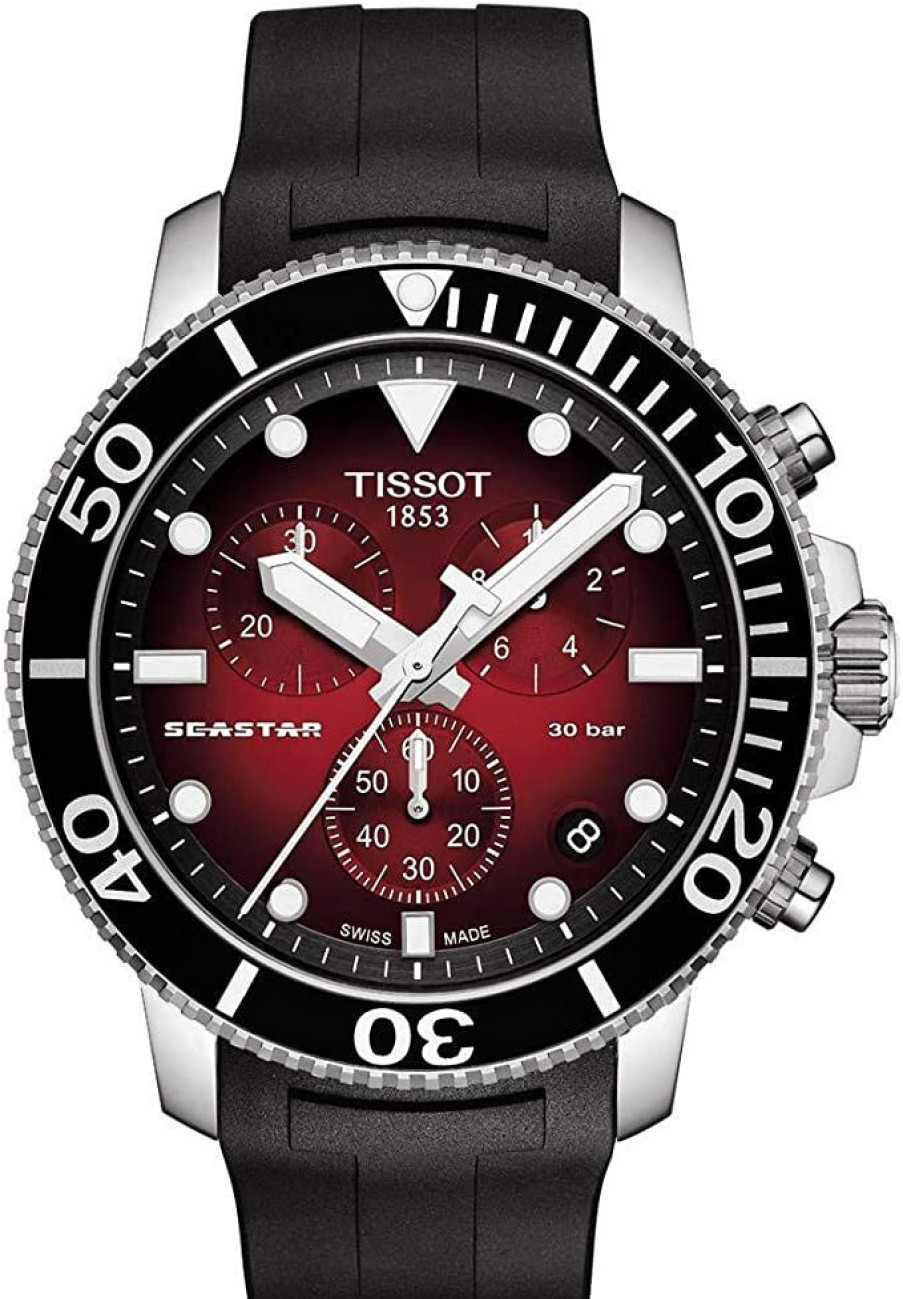 Tissot Tissot Herren-Taucheruhr Chronograph Seastar 1000 Rot T120.417.17.421.00 | Chronographen