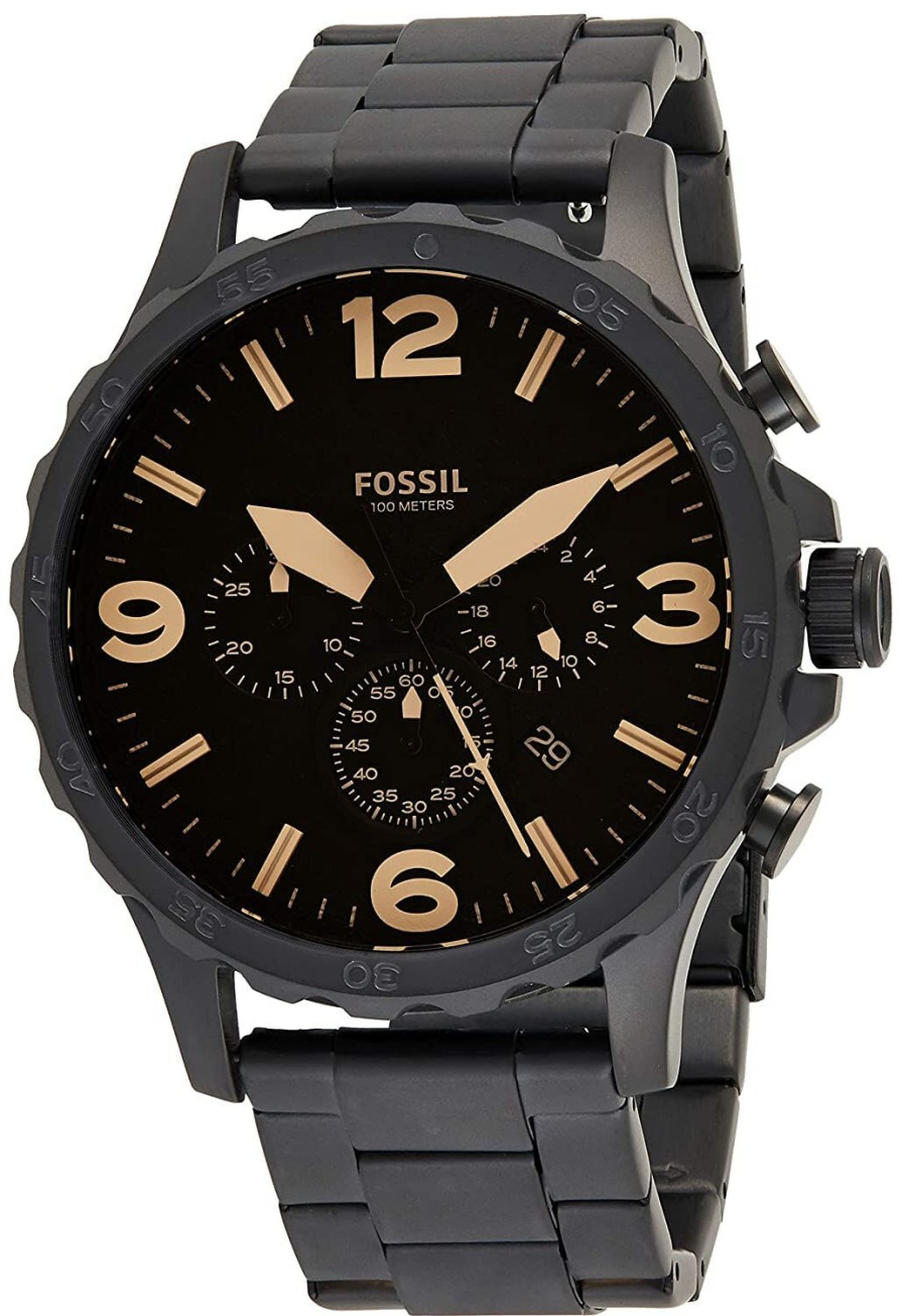 Fossil Fossil Herrenuhr Nate, 50Mm Gehausegrose Jr1356 | Chronographen