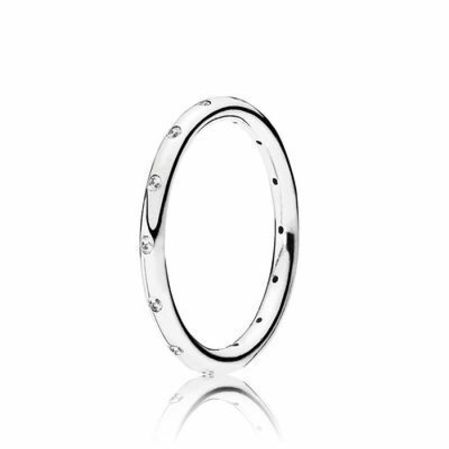 Pandora Pandora Damen Band Ring Mit Zirkonia Steinen Grose 58 Silber 190945Cz-58 | Ringe