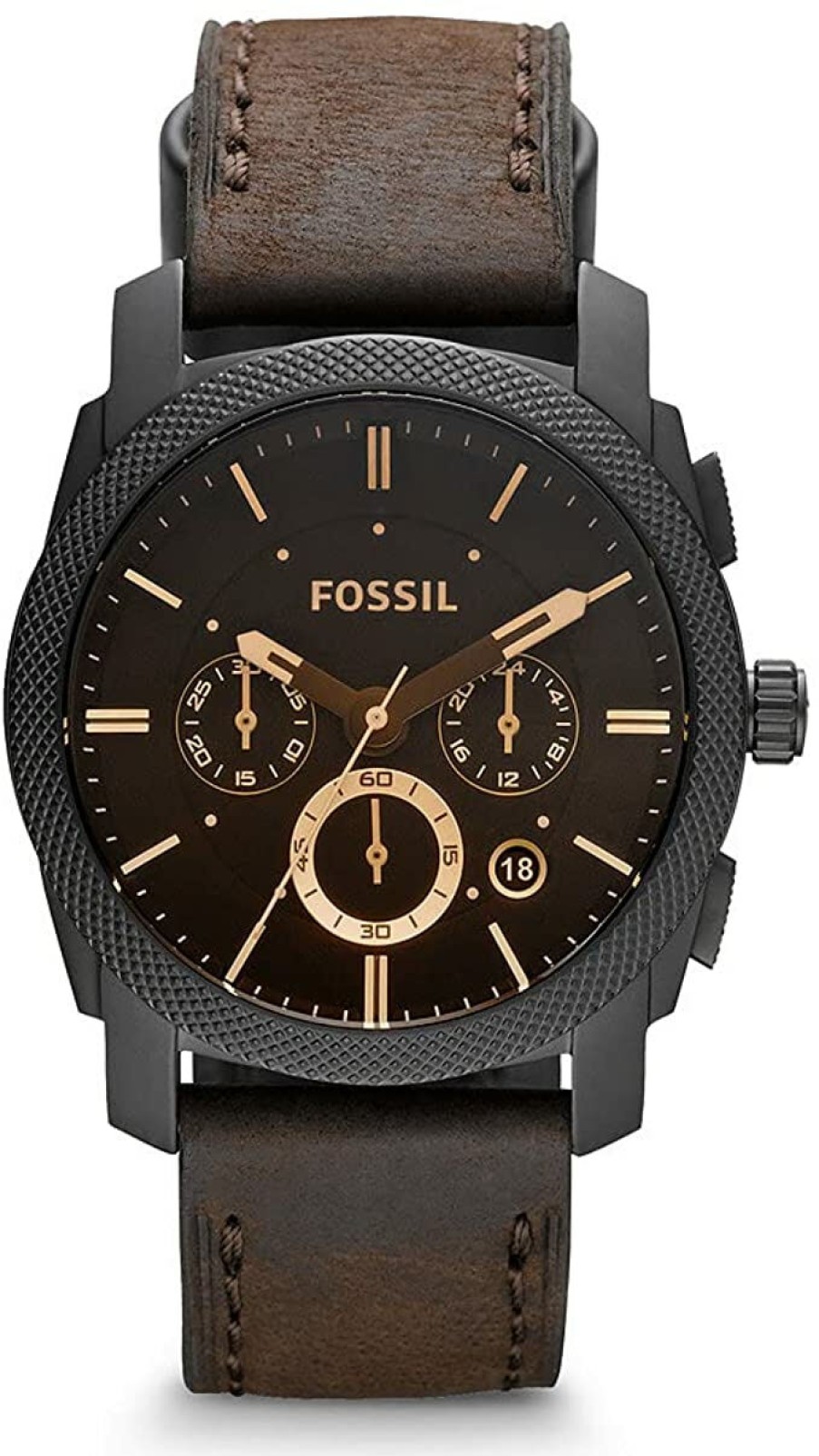 Fossil Fossil Herrenchronograph Lederband Braun Fs4656 | Chronographen