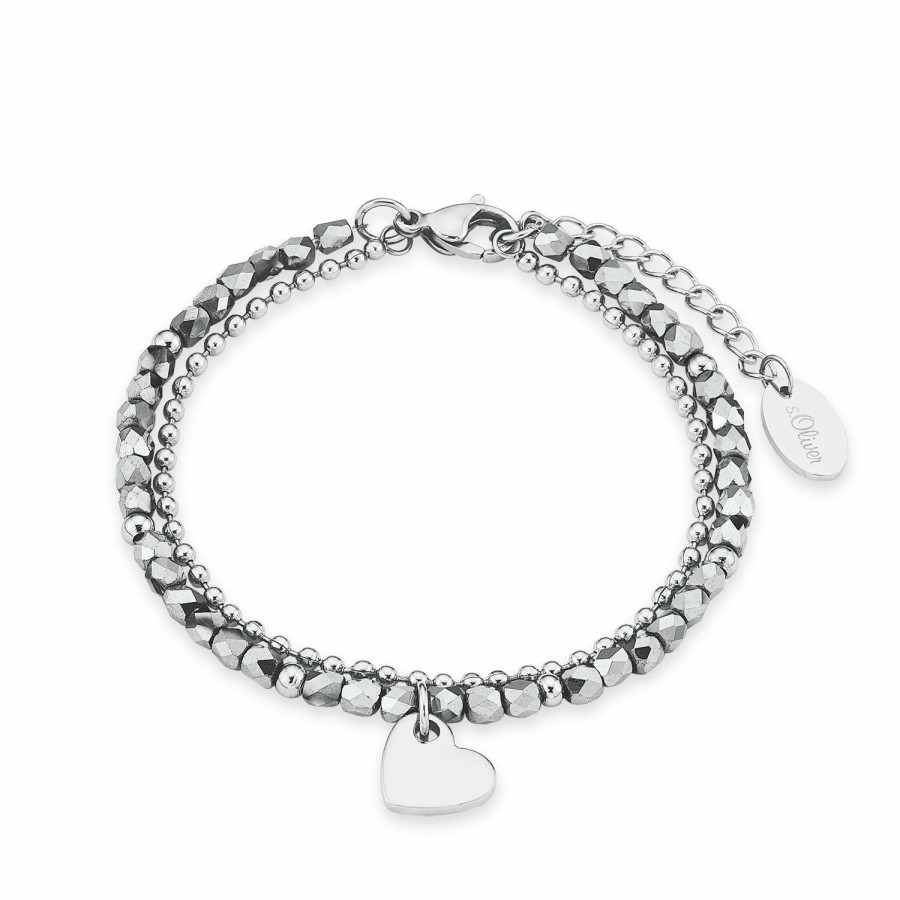 s.Oliver S.Oliver Damen Armband Mit Herz Anhanger 2018344 | Armbander