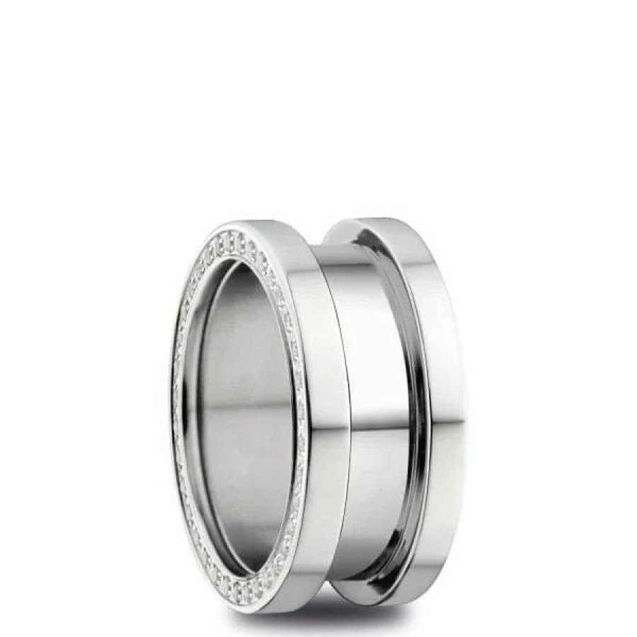 Bering Bering Damen Ausenring Arctic Symphony Mit Zirkonia Steinen Grose 60 Silber | Ringe