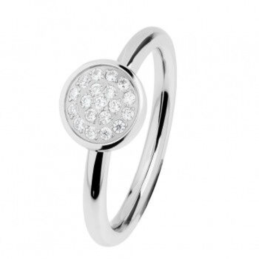 Ernstes Design Ernstes Design Damen Ring Mit Zirkonia Grose 49 Silber R462.Wh.49 | Ringe