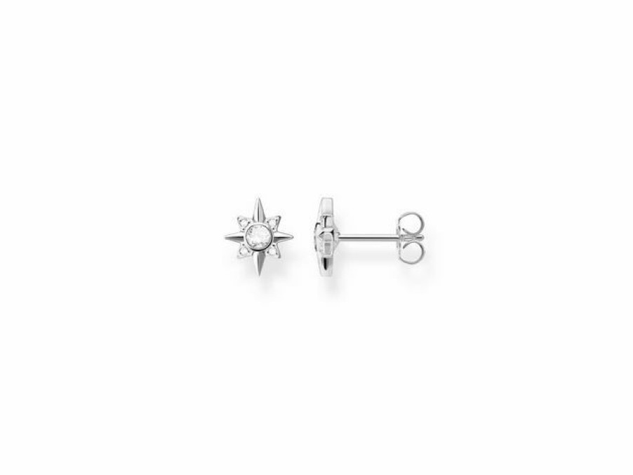 Thomas Sabo Thomas Sabo Sch150338 Ohrstecker - Silber + Zirkonia - Weis - Stern - | Ohrringe