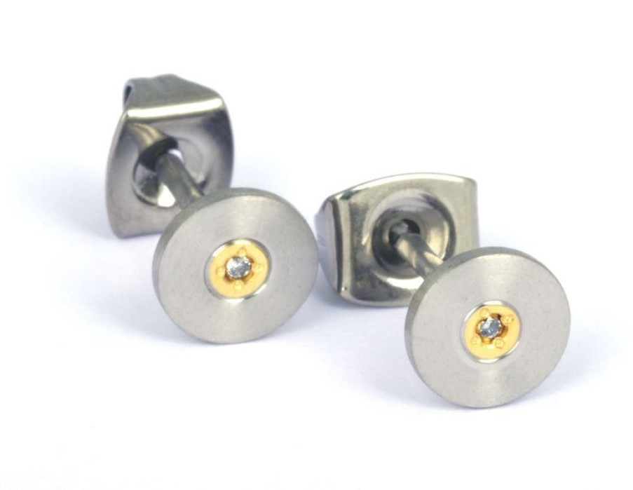 Boccia Boccia Damen Ohrstecker Mit Diamanten Gold Umrandet Silber 0545-02 | Ohrringe