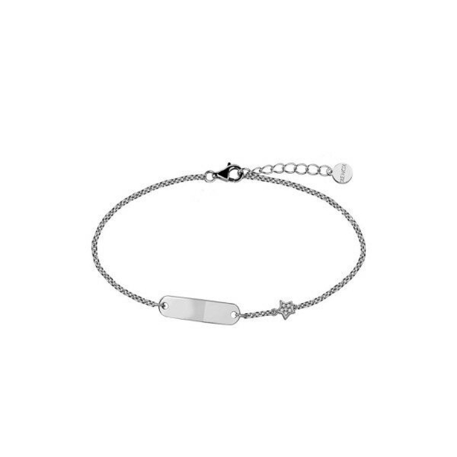 Xenox Xenox Kinder Armband Mit Gravurplatte Und Zirkonia Silber Xs3468 | Armbander