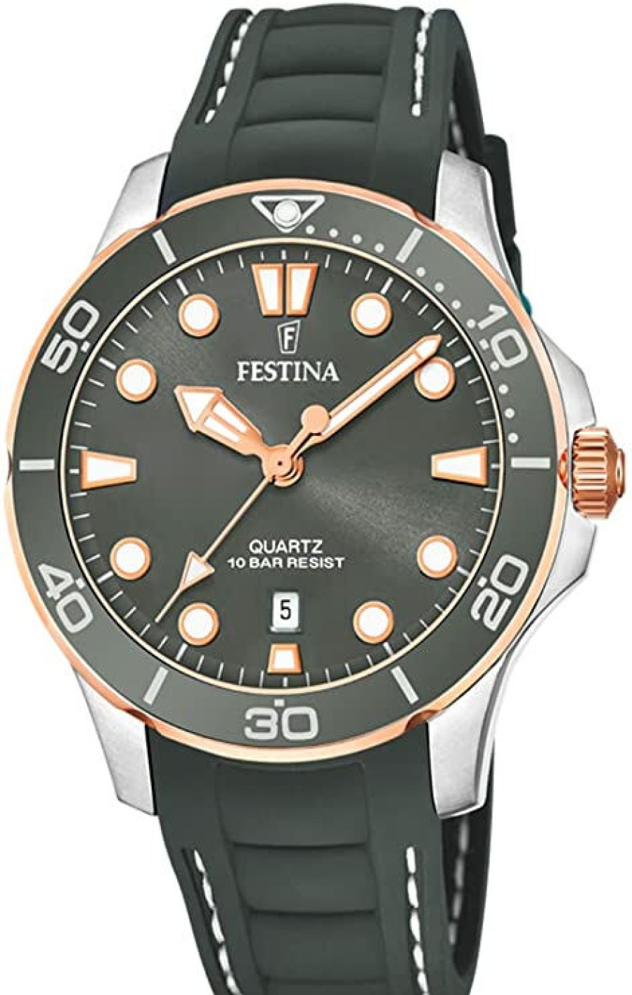 Festina Damenuhr Mit Kunststoff Armband 100 Meter Wasserdicht F20502/5 | Analoguhren