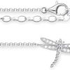 Thomas Sabo Thomas Sabo Damen Fuskette Mit Libellen Charm 27Cm Silber Ak0010-051-14-L27V | Armbander