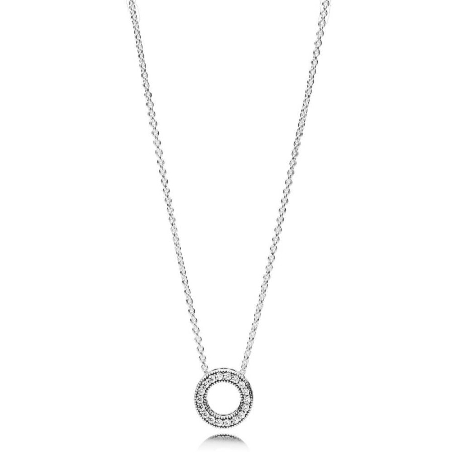 Pandora Pandora Logo Pave-Kreis Collier | Halsketten