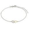 Xenox Xenox Fine Xg4206G Damen Armband Herz 9 Karat (375) Bicolor Gold Diamant 18 Cm | Armbander