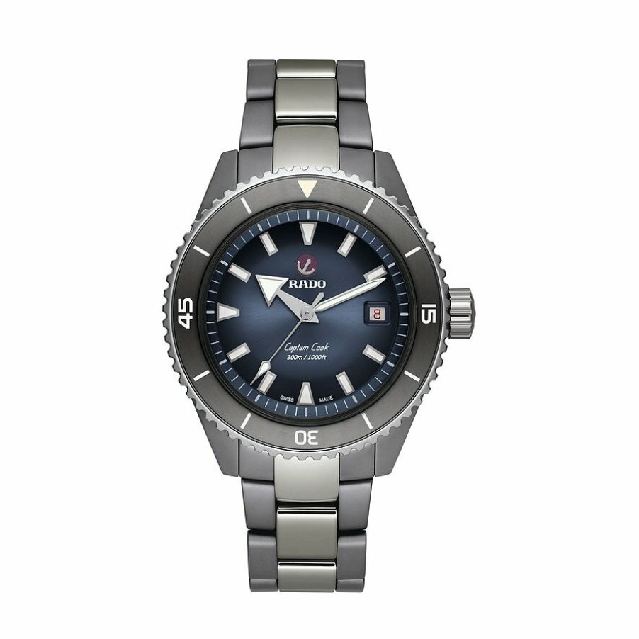 Rado Captain Cook Herren Automatik Taucheruhr High-Tech Ceramic Diver Grau R32144202 | Automatikuhren