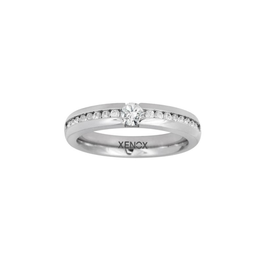 Xenox Xenox Damen Ring Mit Zirkonia Grose 56 Silber X5010/56 | Ringe