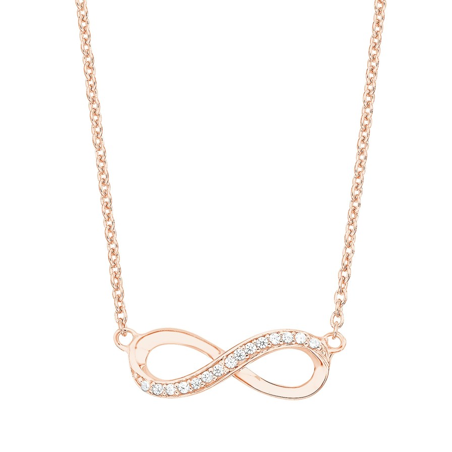 s.Oliver S.Oliver Halskette Infinity Damen Kette 925 Silber Rosevergoldet 2032833 | Halsketten