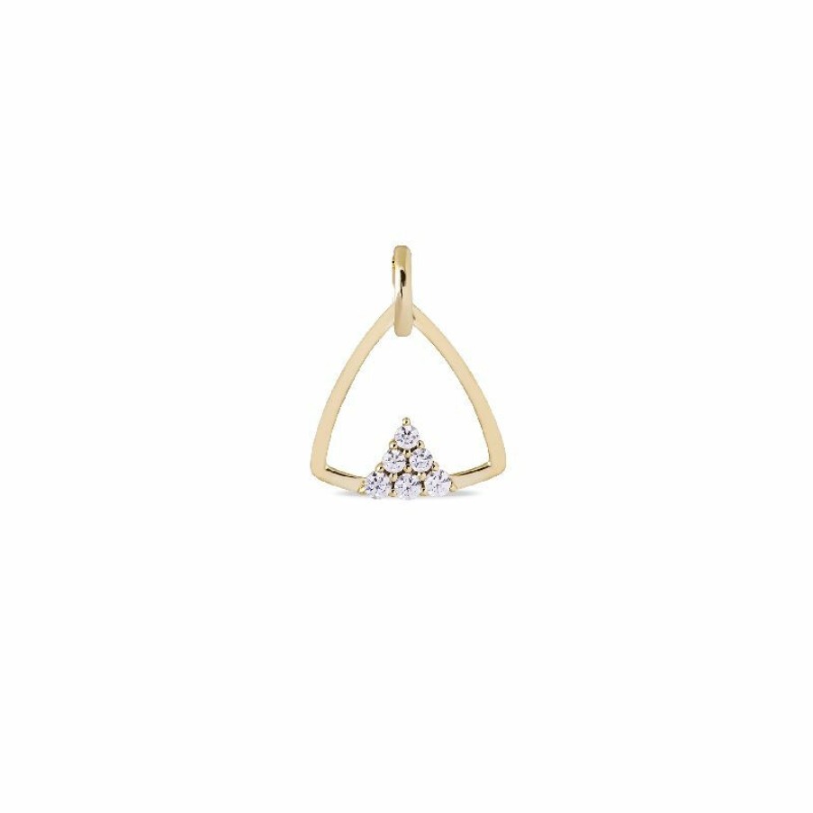 Dein-Juwelier Kollektion Damen Anhanger Mit Zirkonia Dreieck Gold 807.1013 | Charms & Anhanger