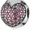 Pandora Pandora Damen-Charm 925 Sterling Silber Zirkonia Rosa 791053Czs | Charms & Anhanger