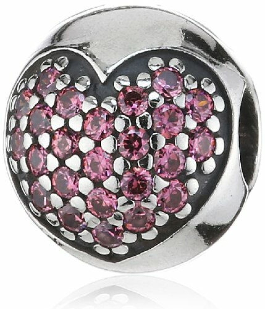 Pandora Pandora Damen-Charm 925 Sterling Silber Zirkonia Rosa 791053Czs | Charms & Anhanger