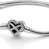 Pandora Pandora Damenarmband Silber Funkelndes Unendlichkeits-Herz 592645C01 | Armbander