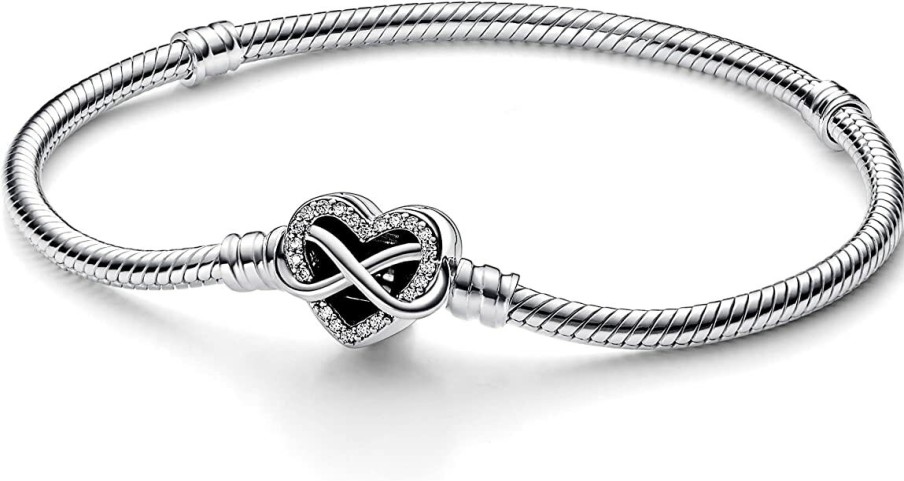 Pandora Pandora Damenarmband Silber Funkelndes Unendlichkeits-Herz 592645C01 | Armbander