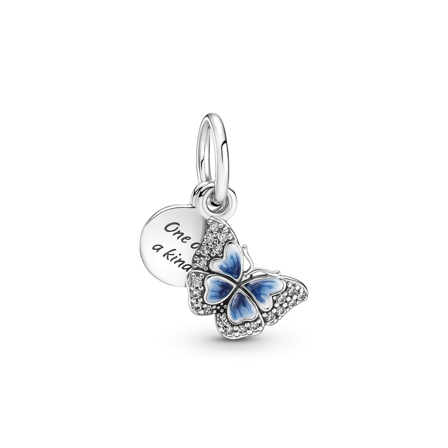 Pandora Pandora Moments Charm Anhanger "Blauer Schmetterling 790757C01 | Charms & Anhanger