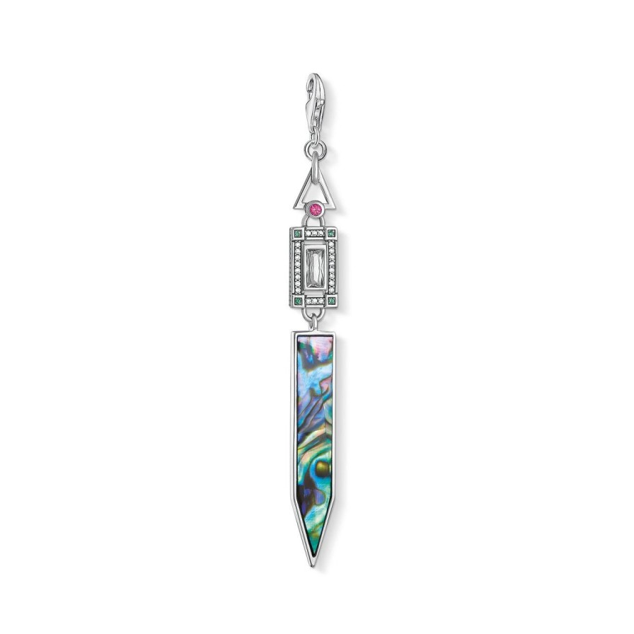 Thomas Sabo Thomas Savo Damen-Charm-Anhanger Abalone Perlmutt Silber Y0047-964-7 | Charms & Anhanger