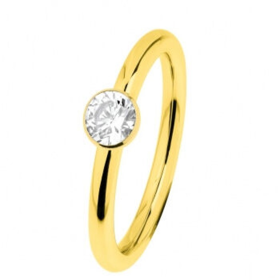 Ernstes Design Ernstes Design Damen Ring Evia Grose 55 Gold R469-Wh-55 | Ringe