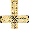 Xenox Xenox Damen 9K Gelbgold Kreuz-Anhanger In Goldfarben - Xg9K0077G | Charms & Anhanger