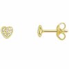 Xenox Xenox Damen Herz Ohrstecker Mit Zirkonia Gold Xs3737Gn | Ohrringe