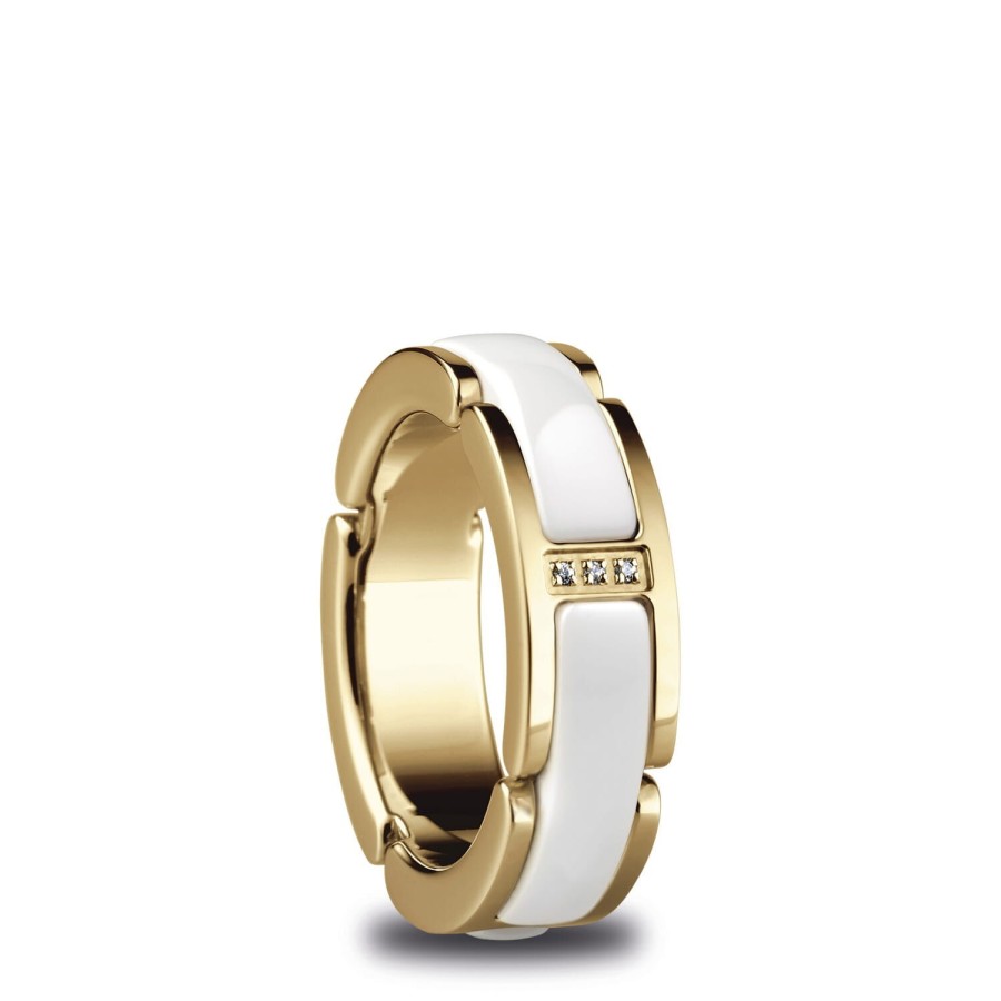 Bering Bering Damen Ring Keramik Mit Zirkonia Steinen Grose 63 Gold 502-25-85 | Ringe