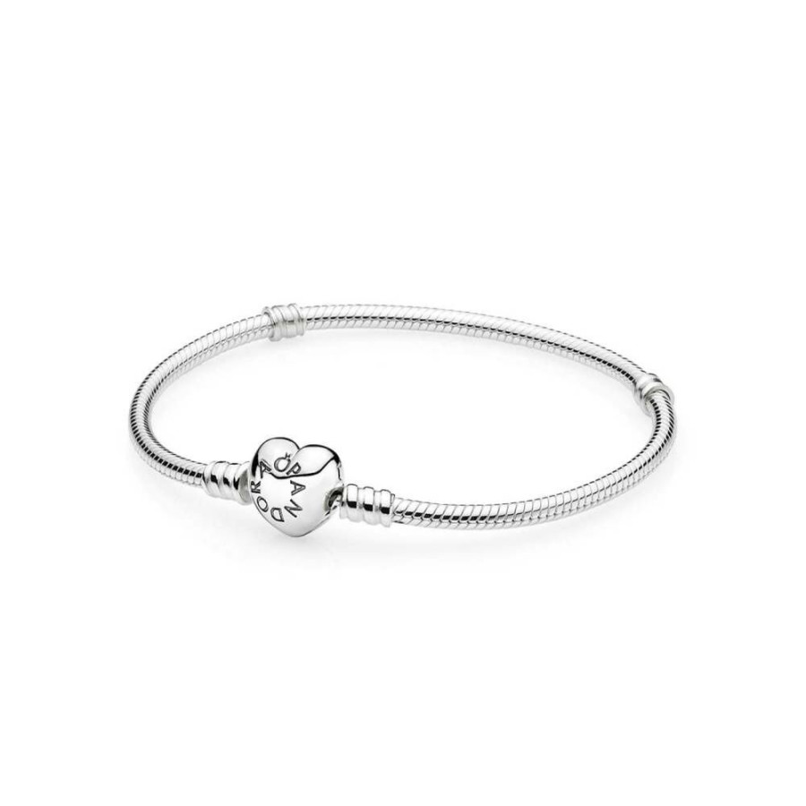 Pandora Pandora Moments Damen Armband Mit Herz-Verschluss Silber 590719- | Armbander