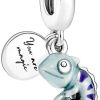 Pandora Pandora Damen Charm Anhanger Chamaleon Silber 791676C01 | Charms & Anhanger