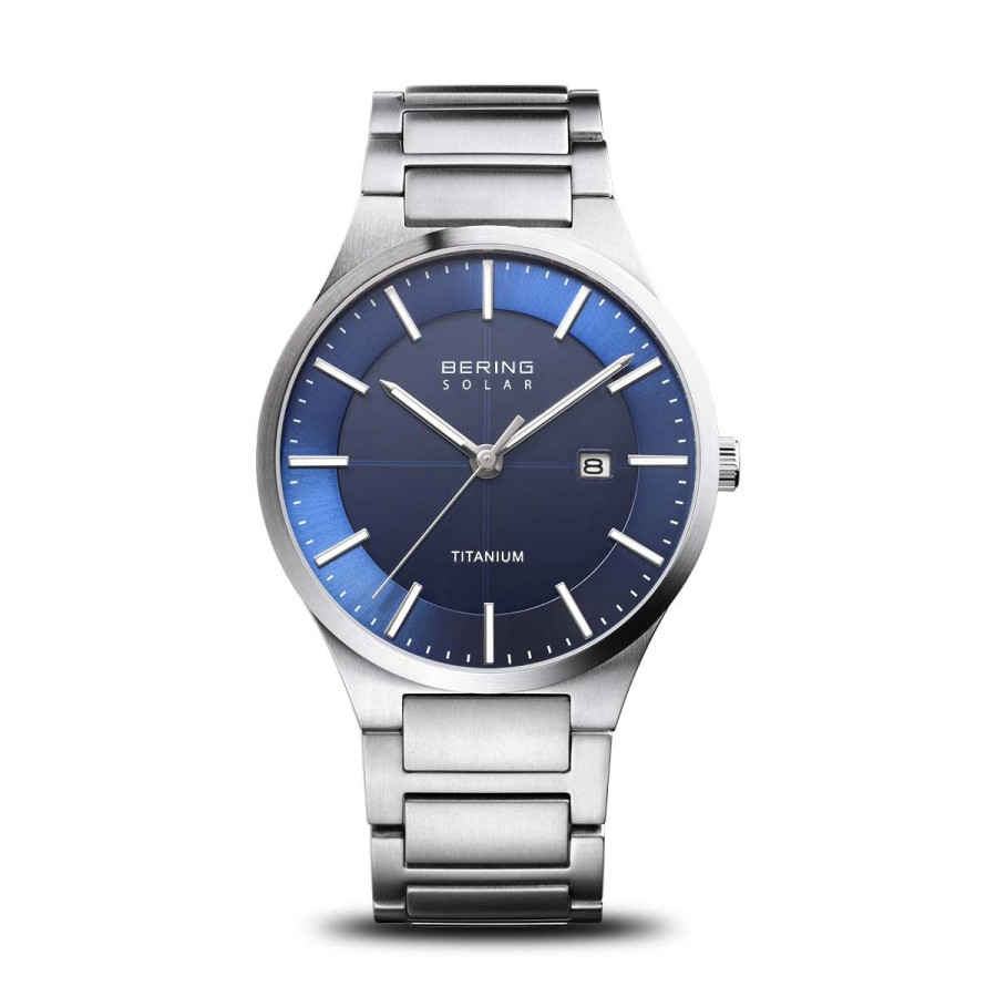 Bering Bering Herren Solaruhr Slim Titanium Silber 15239-777 | Analoguhren