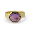 Campur Silberring Mit Amethyst, Vergoldet | Ringe