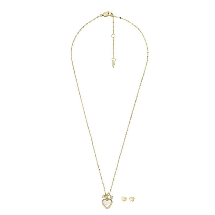 Fossil Fossil Damen-Collier Und Ohrringe Set I Heart You Gold Jf04246Set | Halsketten