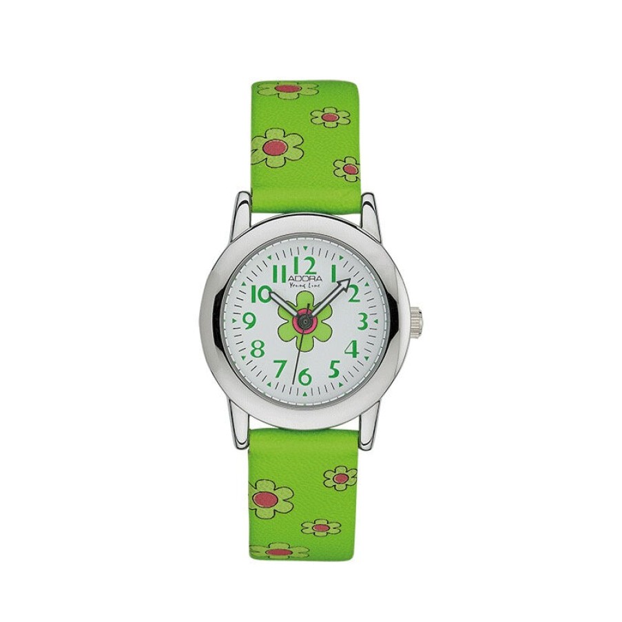 Dein-Juwelier Kollektion Kinder Analoguhr Mit Blumen Grun 1-203669-001 | Analoguhren